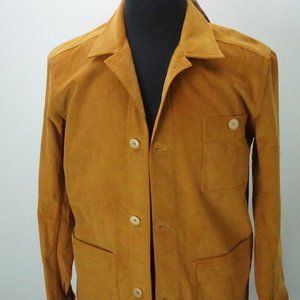 Anderson Sheppard Work Jacket Corduroy Coat Ochre Sz XXS Brand New